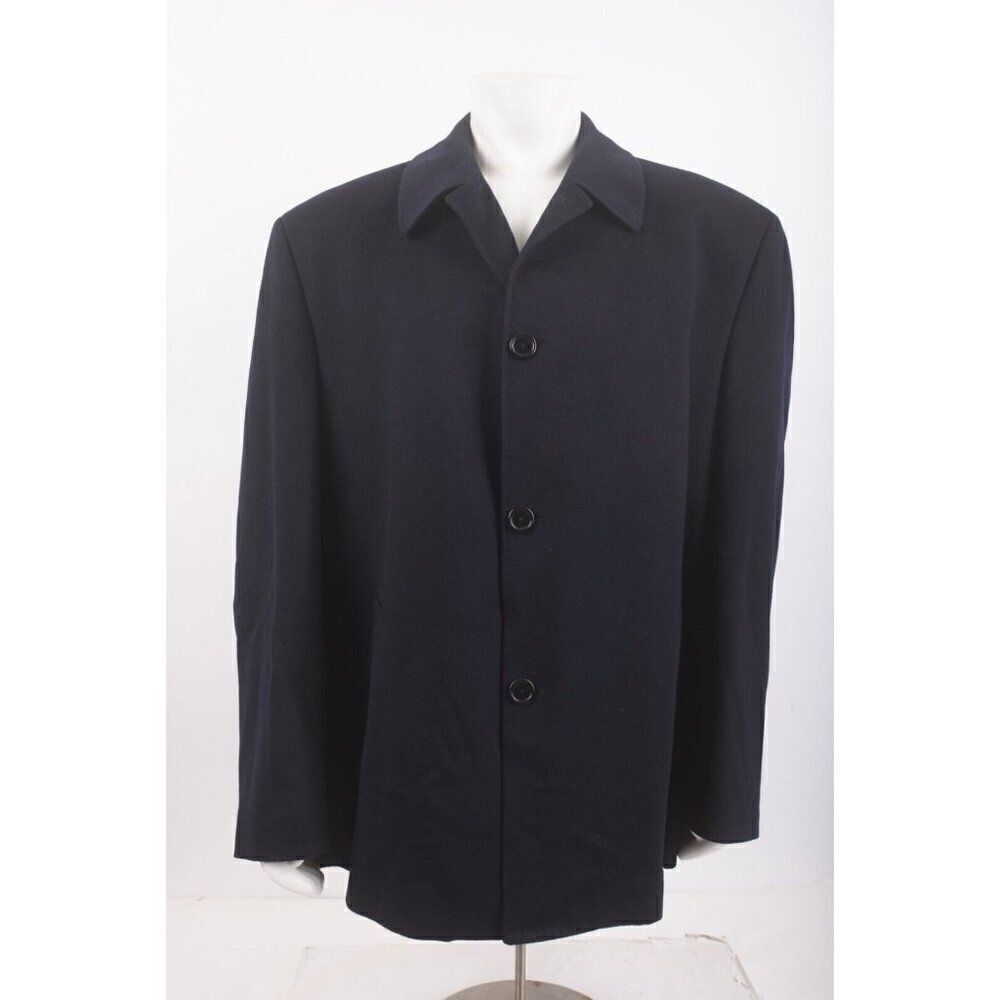 Tom James Loro Piana Mens Blazer Jacket Coat Storm System 50 Navy Blue wool